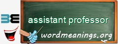 WordMeaning blackboard for assistant professor